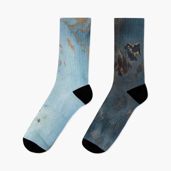 Item preview, When Sky Meets Sea - Blue and Gold Marble Pattern designed and sold by RayneMoonchild.