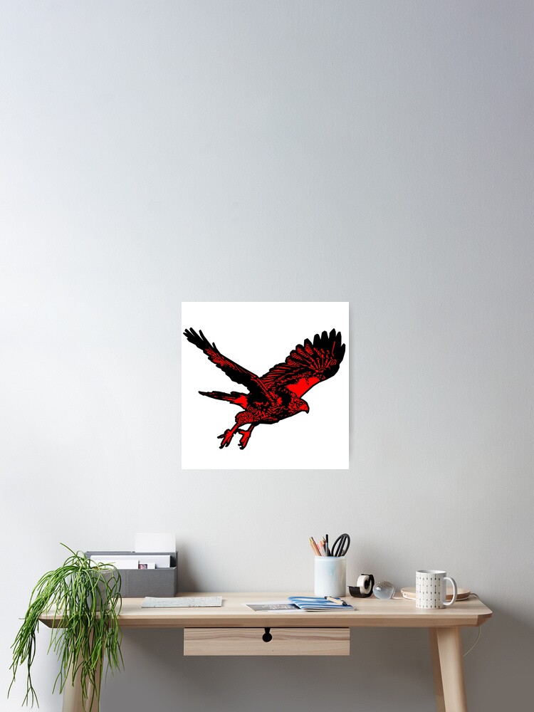 Thumbnail 2 of 3, Poster, Red Hawk designed and sold by OctaviousRex197.