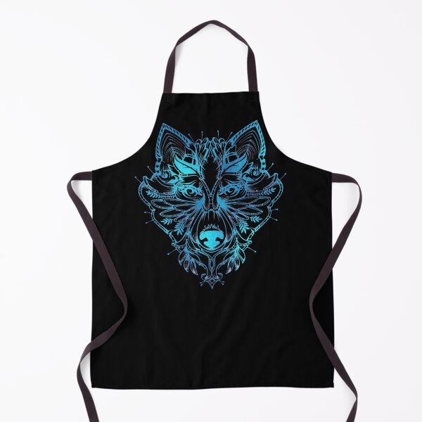 Item preview, Cyan Blue Abstract Wolf Face designed and sold by Paulele.