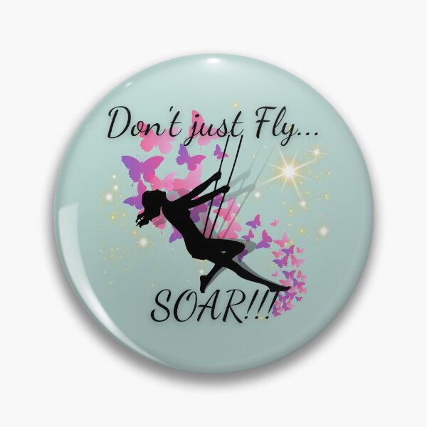 Item preview, A simple design using the silhouette of a woman and pink butterflies...Don't just fly...Soar designed and sold by Wonder & Whimsy.