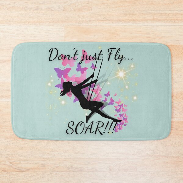 Item preview, A simple design using the silhouette of a woman and pink butterflies...Don't just fly...Soar designed and sold by ditzy-designs.