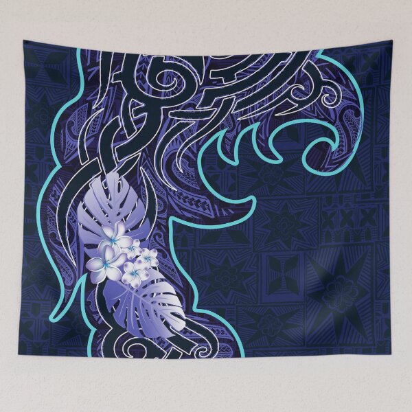 Item preview, Polynesian Blue Tribal Samoan - Hawaiian 3001 designed and sold by sunnthreads.
