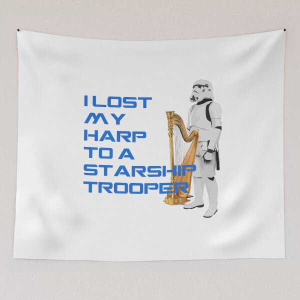 Item preview, I lost my harp to a starship trooper designed and sold by halibutgoatramb.