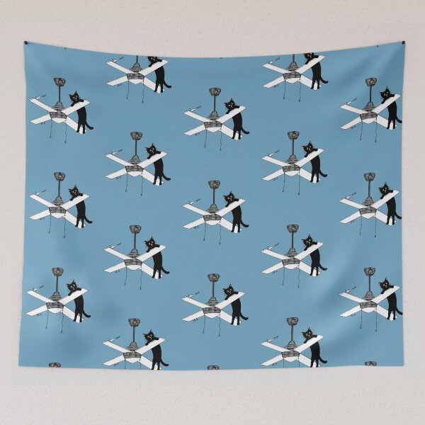 Item preview, Cat vs Ceiling Fan designed and sold by dahlymama.