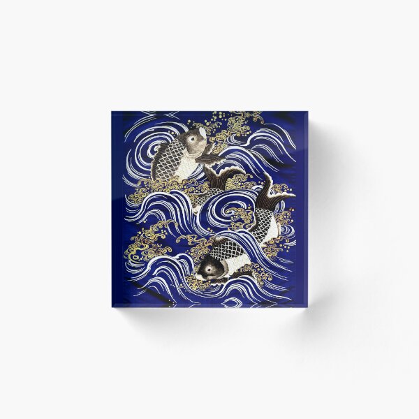 Item preview, Fukusa Carp in Waves Japanese Art designed and sold by Sabbaht.