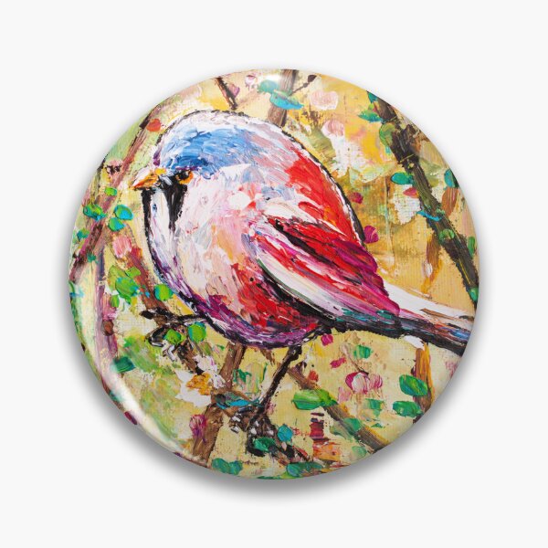 Item preview, Bearded Reedling. Bird On a Flowering Branch designed and sold by Natalia_Shchip.