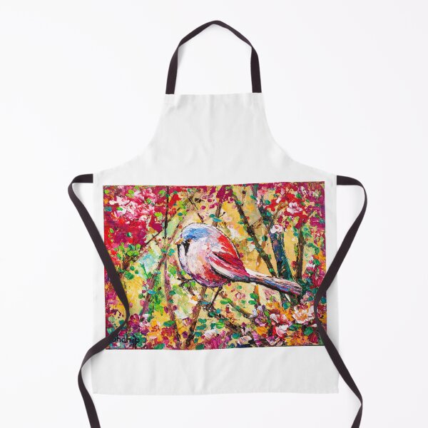 Item preview, Bearded Reedling. Bird On a Flowering Branch designed and sold by Natalia_Shchip.