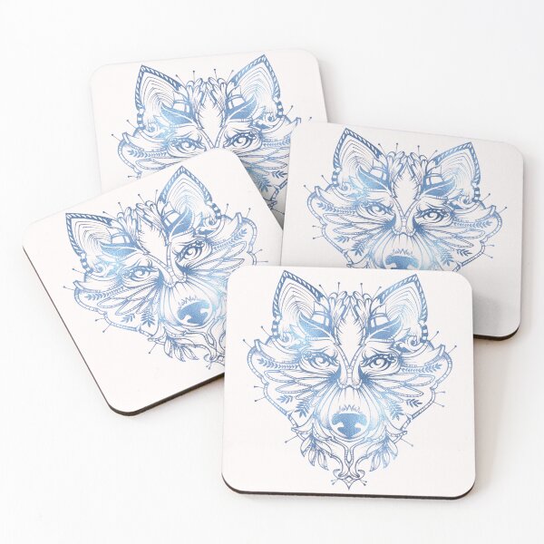 Item preview, Blue Abstract Wolf Face designed and sold by Paulele.
