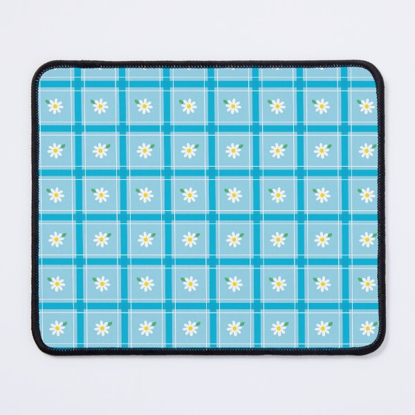 Item preview, Blue Floral Gingham Pattern designed and sold by pretty-os.