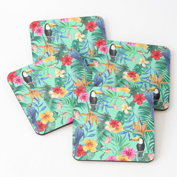 Item preview, Tropical Forest Jungle Colorful Pattern Design designed and sold by AmphoraGhost.
