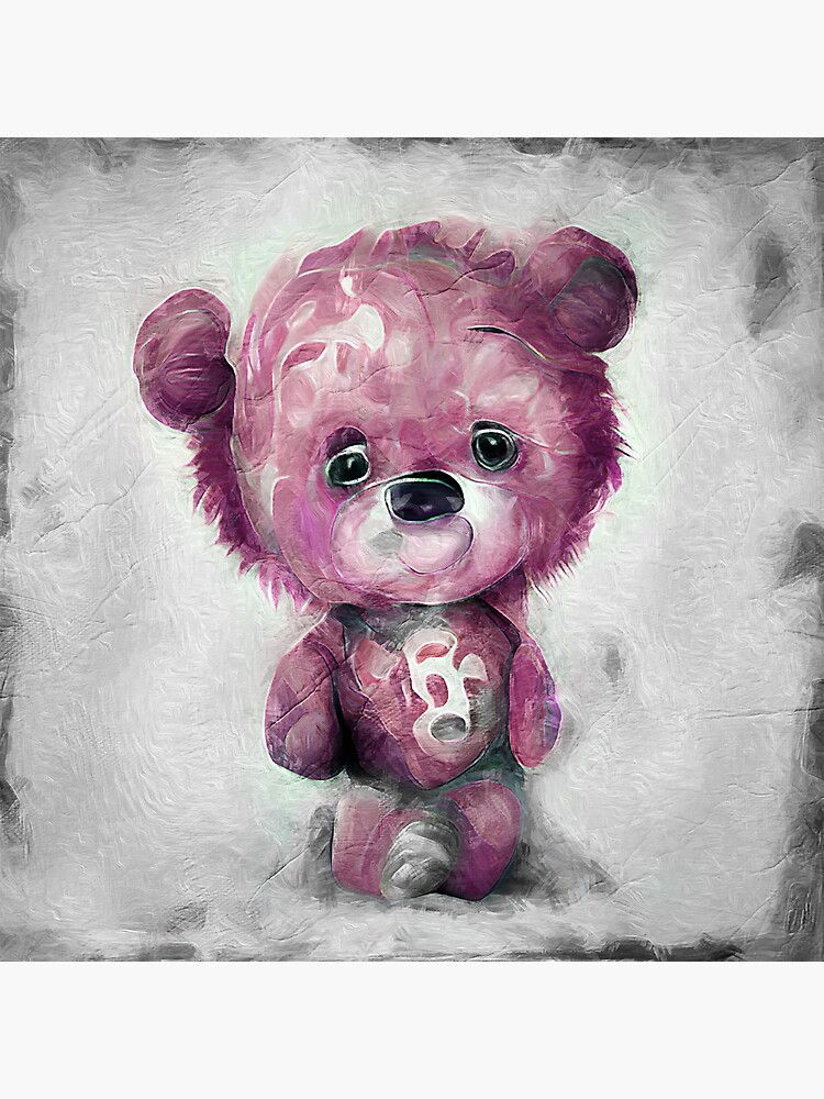 Cute Pink Teddy Bear Sticker For Sale By Creativedane Redbubble