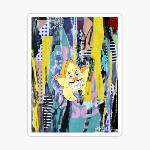 Dark Jewels (You're Gonna Be a Star, Illustration, Abstract Art, Collage) Sticker