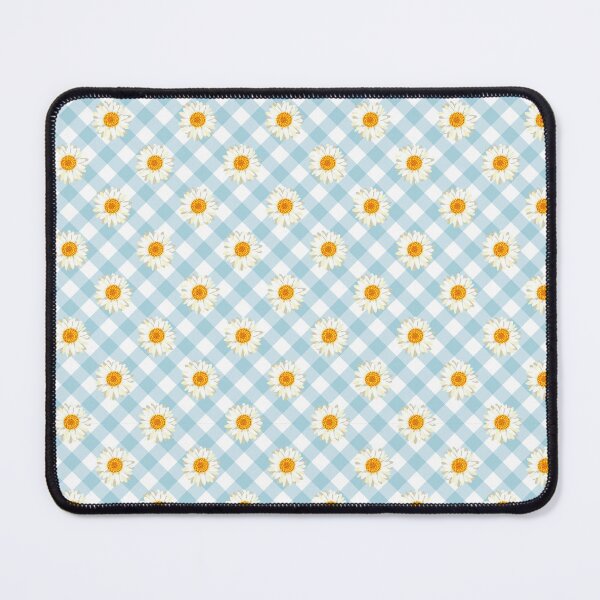 Item preview, Blue Floral Gingham Pattern designed and sold by pretty-os.