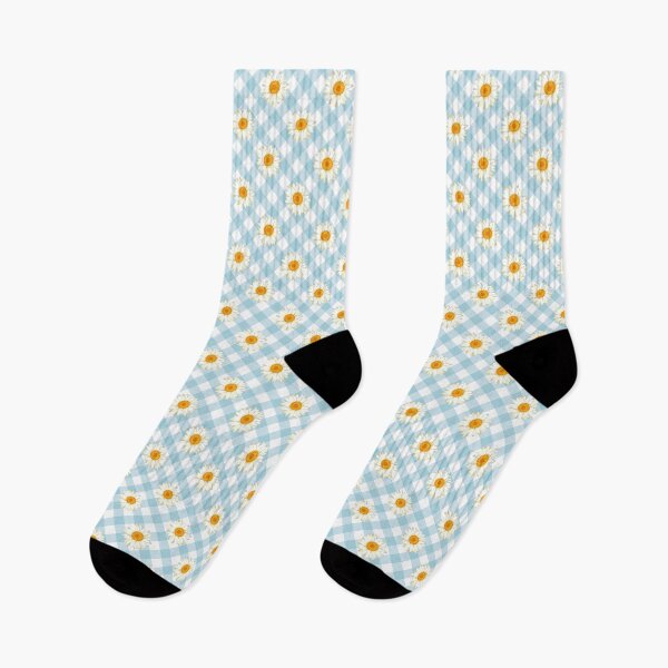 Item preview, Blue Floral Gingham Pattern designed and sold by pretty-os.