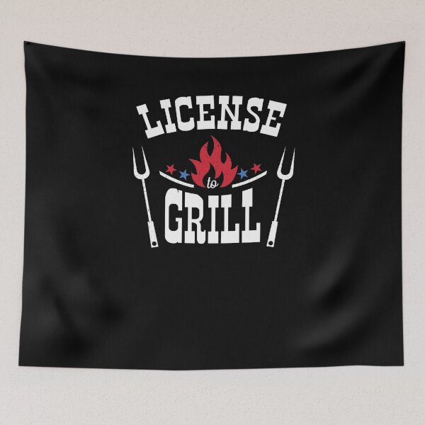 Item preview, License To Grill Funny Grilling BBQ Barbecue Quote designed and sold by ZiesMerch.