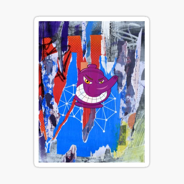 Dark Jewels (Apathy, Illustration, Abstract Art, Collage) Sticker