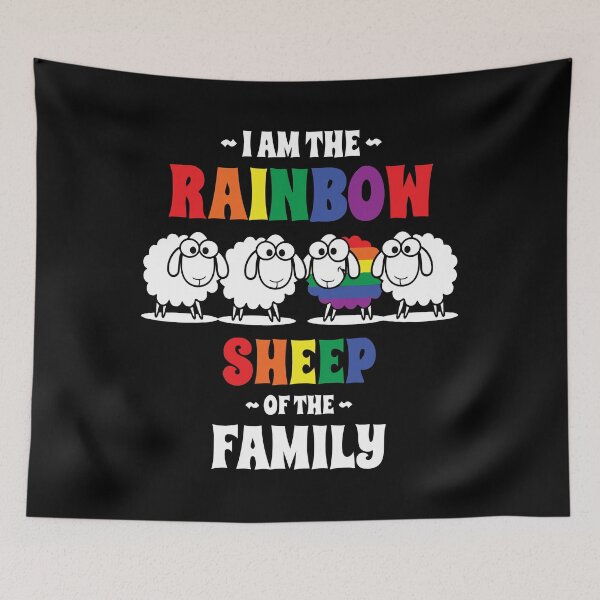 Item preview, happy pride month lgbtq month 2022 I am The Rainbow Sheep of The Family designed and sold by ecomdesign.