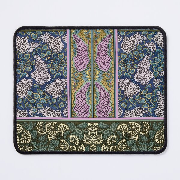 Item preview, ART NOUVEAU LILACS AND LEAVES Lilac Yellow Blue Green Floral Composition designed and sold by BulganLumini.