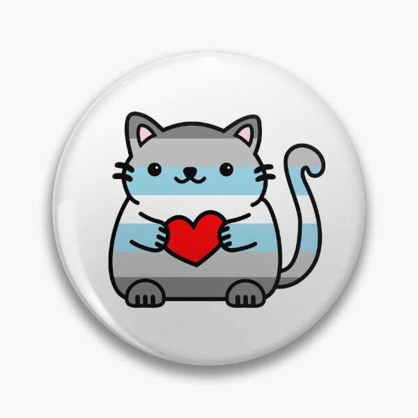 Artikelvorschau, Demigender Pride Flag Kitty - männlich entworfen und verkauft von ilexdesigns.