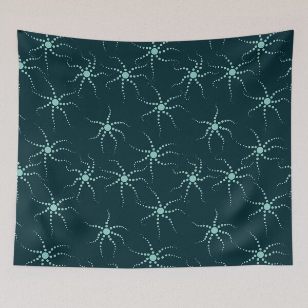 Item preview, Dot Starfish Repeating Pattern - Sea Green designed and sold by kernowerno.