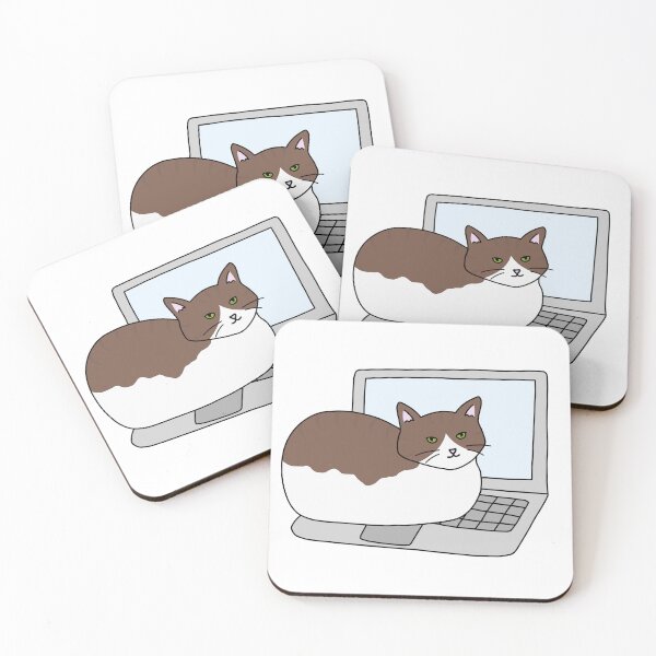 Item preview, Tabby Cat on a Laptop designed and sold by StickerHome.