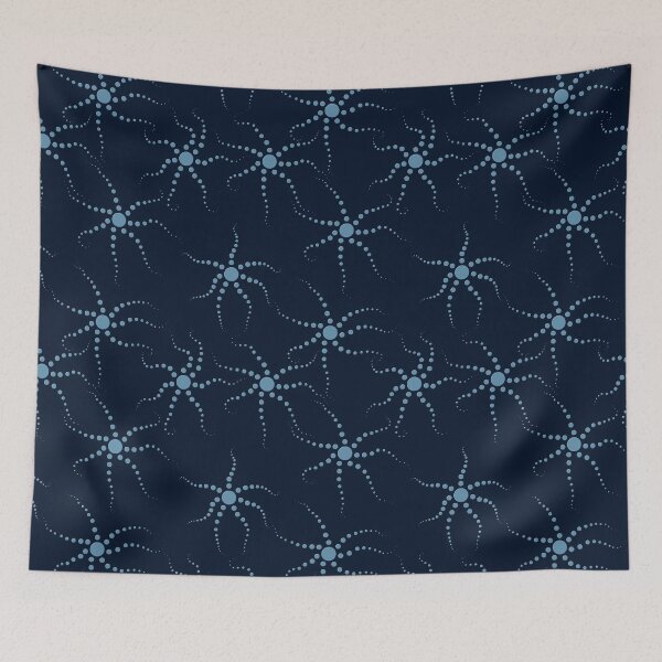 Item preview, Dot Starfish Repeating Pattern - Teal designed and sold by kernowerno.