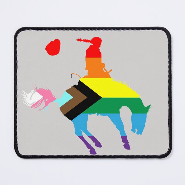 Item preview, Bronco Rider 2: Queer Pride Flag designed and sold by Zia Frazier.