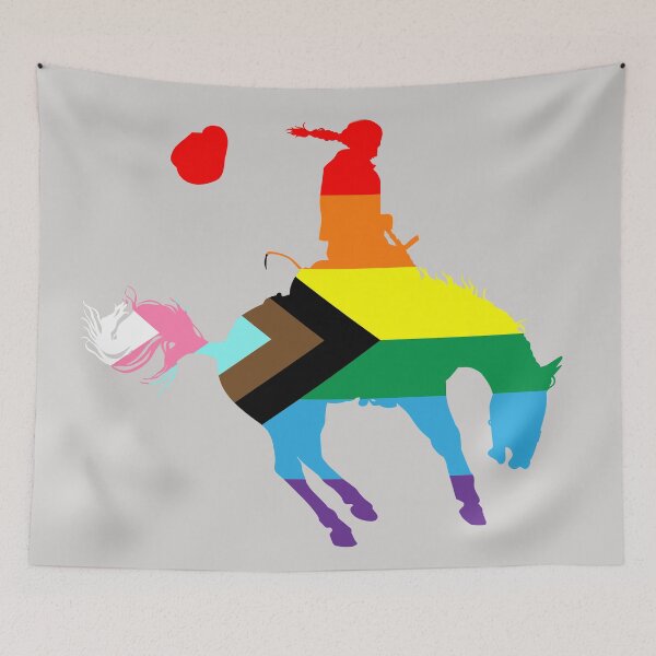 Item preview, Bronco Rider 2: Queer Pride Flag designed and sold by Zia Frazier.