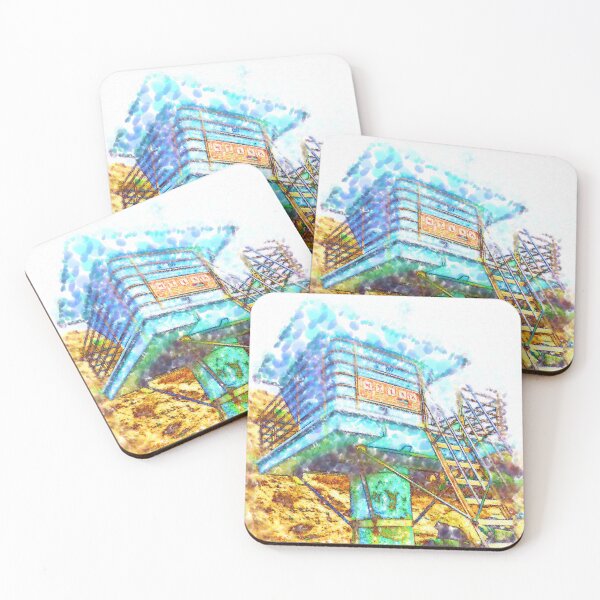 Item preview, Life Guard Station At The Bottom Of The Bluff designed and sold by KirtTisdale.