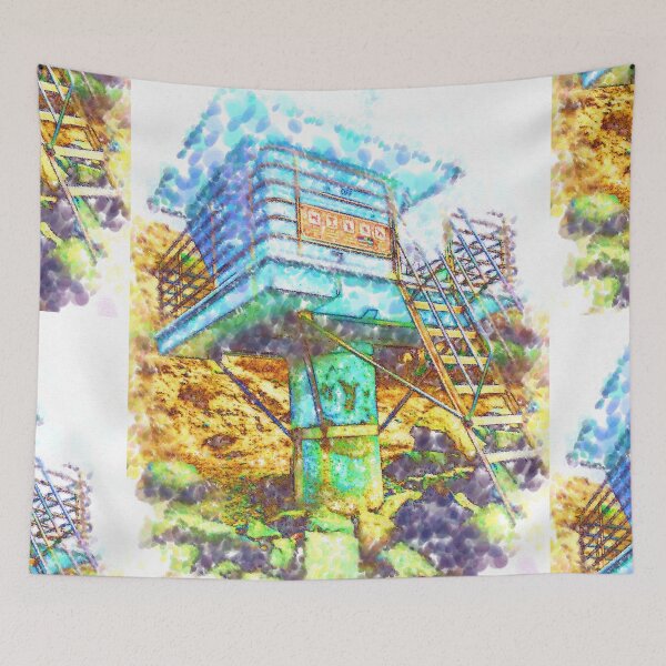 Item preview, Life Guard Station At The Bottom Of The Bluff designed and sold by KirtTisdale.