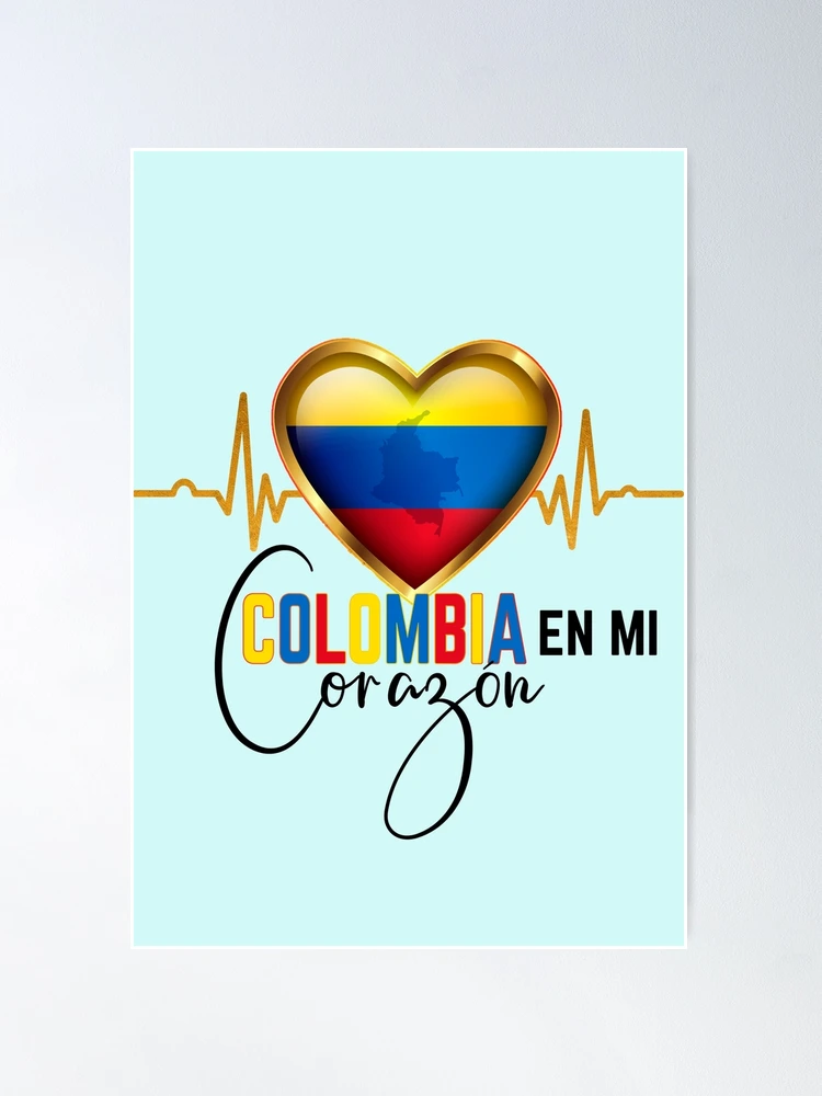Colombia en mi Corazon Colombian Pride Matching  Zipper Pouch for
