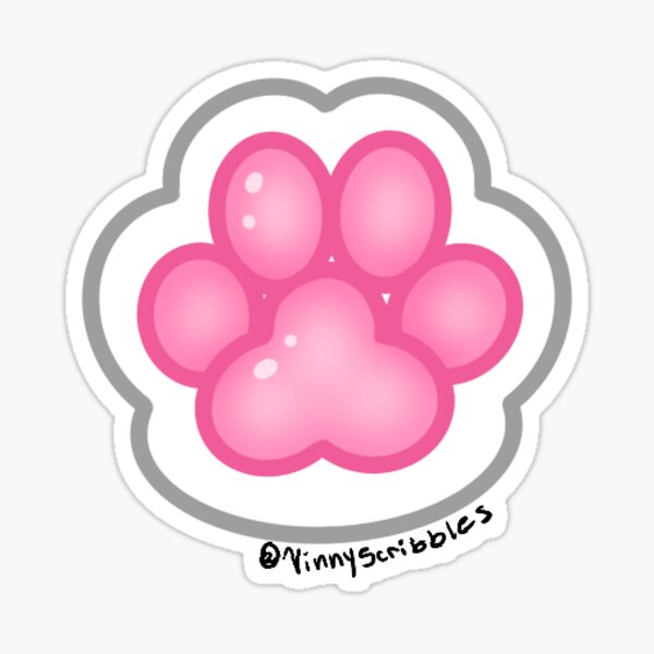 Item preview, Toe Bean Kitty Paw Sticker designed and sold by Vinnys-Shop.