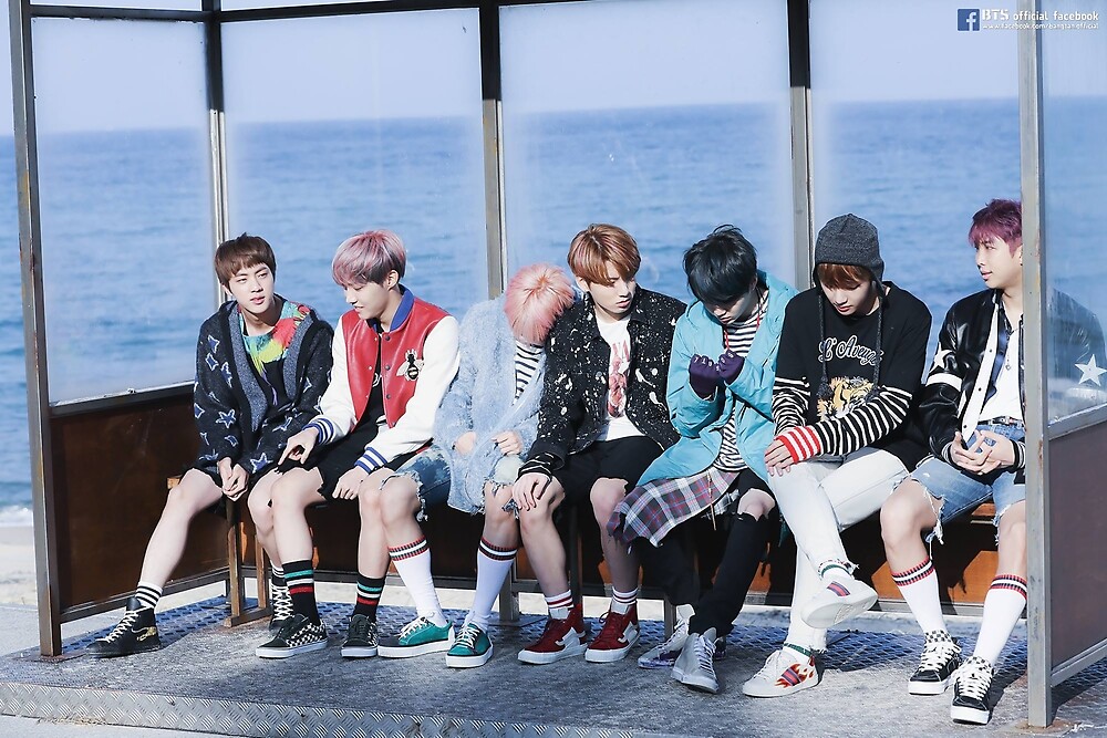 "BTS Bus Stop" by Redbubble