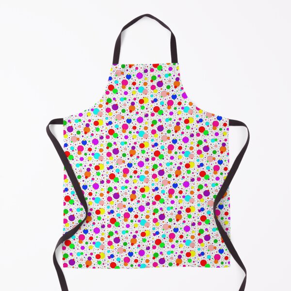 Item preview, Multi Size Rainbow Polka Dots on a White Background, Large Sized Repeating Pattern designed and sold by Nicolette Olivier.