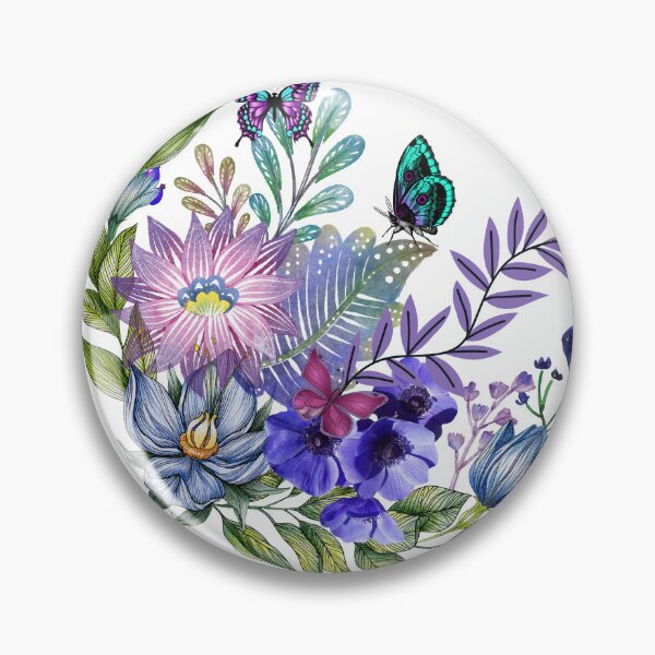 Item preview, Flowers and Foliage with Butterflies designed and sold by tomorrowsart.