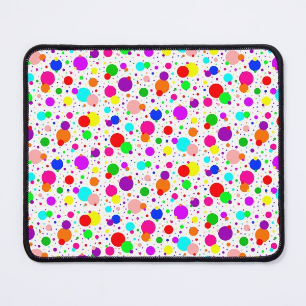 Item preview, Multi Size Rainbow Polka Dots on a White Background, Large Sized Repeating Pattern designed and sold by Nicolette Olivier.