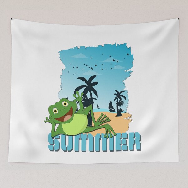 Item preview, Frog at The Beach designed and sold by Tamer ⭐⭐⭐⭐⭐.