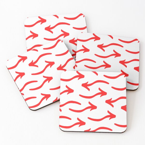 Item preview, Wavy Arrow Pattern | Red on White designed and sold by WordsToArt.