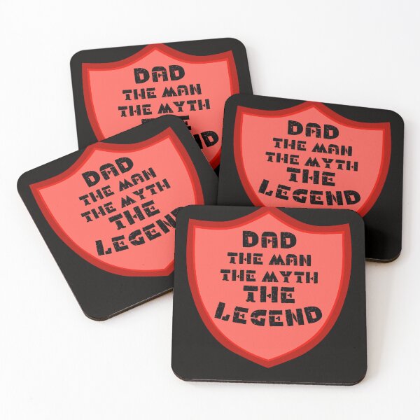 Item preview, DAD THE MAN THE MYTH THE LEGEND. RED SHIELD. designed and sold by DanaMire.