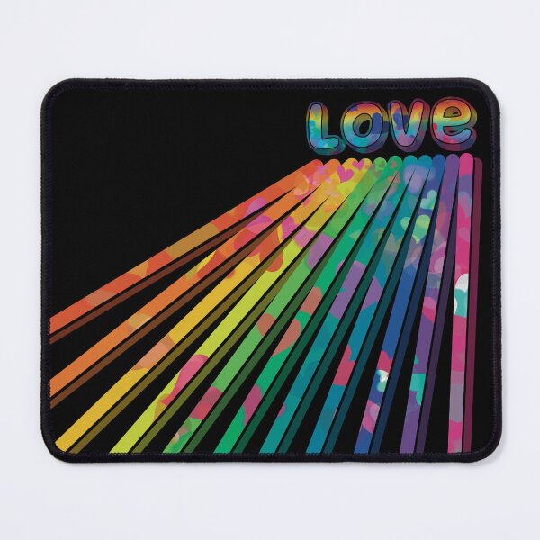 Item preview, Let your Love shine!! Rainbow Rays with hearts Pride Retro Vibes designed and sold by MunsyArt.