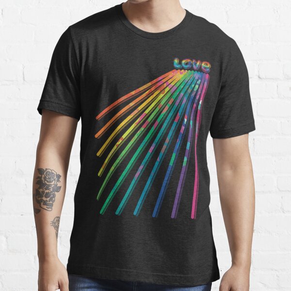 Let your Love shine!! Rainbow Rays Pride Retro Vibes Essential T-Shirt for  Sale by MunsyArt