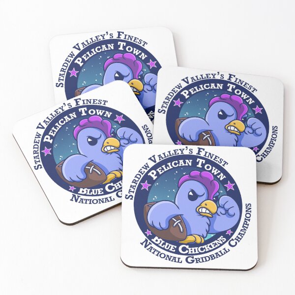 Item preview, Stardew Valley-Pelican Town Blue Chickens National Gridball Champions designed and sold by kitkatka.