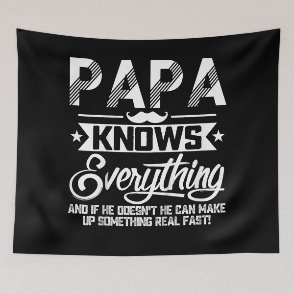 Item preview, Papa Knows Everything Funny Fathers Day Gift for Dad Papa  designed and sold by GerdaShop.