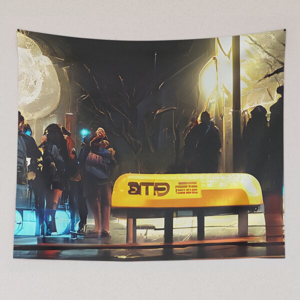 Item preview, Midnight Bus Stop designed and sold by BizarreTherapy.