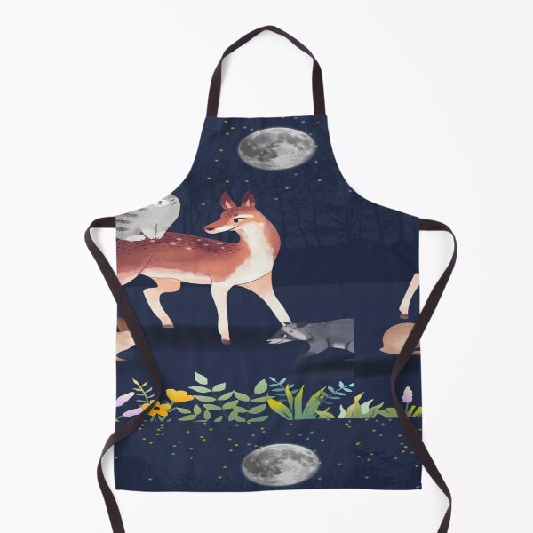 Item preview, A Deer With A Rabbit Under The Moonlight And Stars In The Forest  art  designed and sold by Artw0rld.
