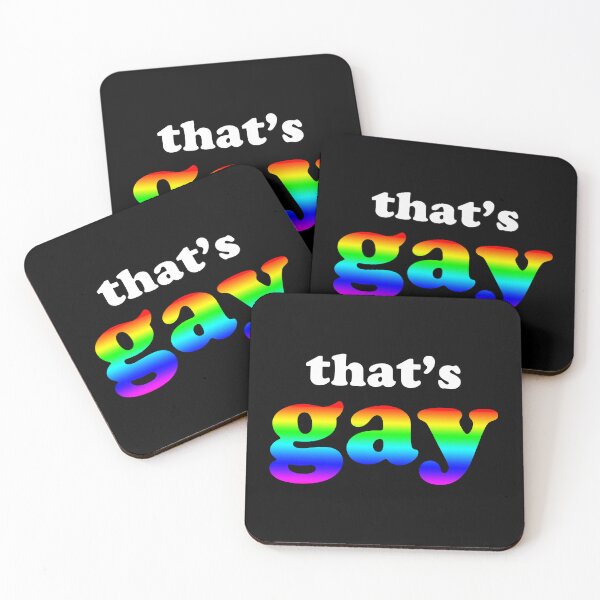 Item preview, That's Gay Rainbow Retro Outline Text Design designed and sold by Bumblefuzzies.