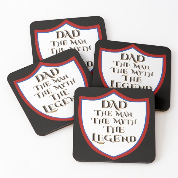 Item preview,  DAD THE MAN THE MYTH THE LEGEND. RED AND BLUE SHIELD designed and sold by DanaMire.