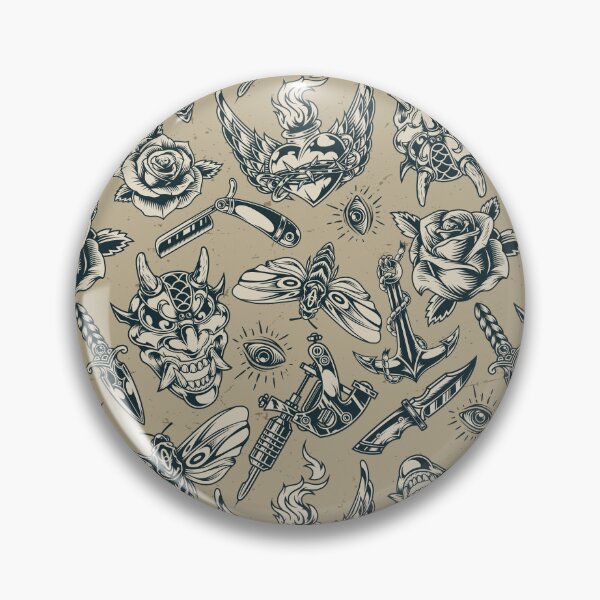 Item preview, Flash Tattoo Punk Pattern Design designed and sold by pretty-os.