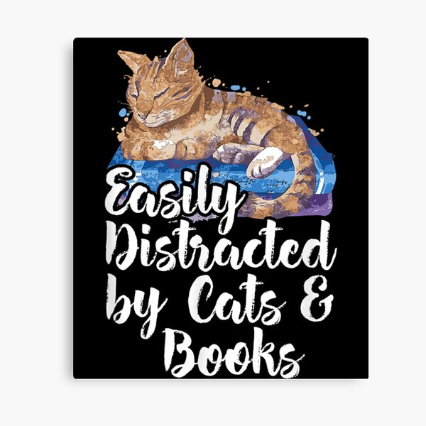 Cat Books Feline Library by Tobe Fonseca Home Stretched Canvas