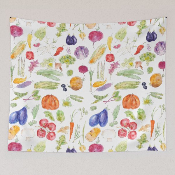 Item preview, hand painted colorful vegetable ink and watercolor collection  designed and sold by ColorandColor.